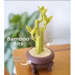Bamboo Bits - Boîte à outils sur votre table - Tournevis, mètre ruban, rangement d'outils Bamboo Bits - Boîte à outils sur votre table - Tournevis, mètre ruban, rangement d'outils